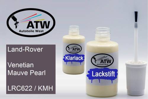 Land-Rover, Venetian Mauve Pearl, LRC622 / KMH: 20ml Lackstift + 20ml Klarlack - Set, von ATW Autoteile West.